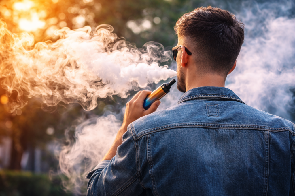 30k puff vape versus 50k puff vape - person vaping